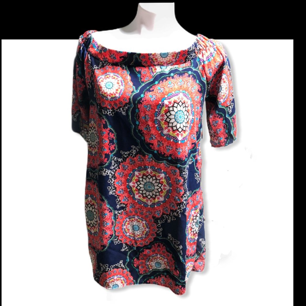 Renee C-Off Shoulder Tunic-Made in USA-Sz L
